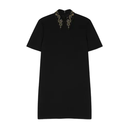 Studded Wool Crêpe A-Line Mini Dress - Versace - Modalova