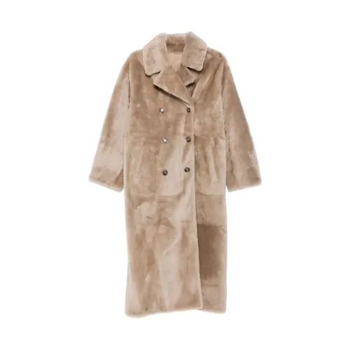 Coats > Double-Breasted Coats - - Yves Salomon - Modalova