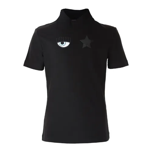 Black Short Sleeve T-Shirt 73Cbht05Cjt04899 - Chiara Ferragni Collection - Modalova