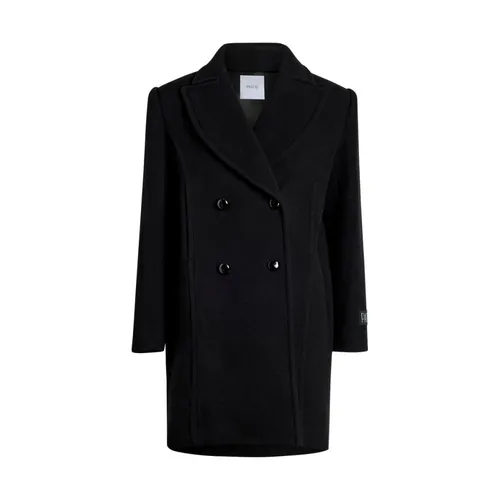 Black Wool Double-Breasted Coat - Patou - Modalova