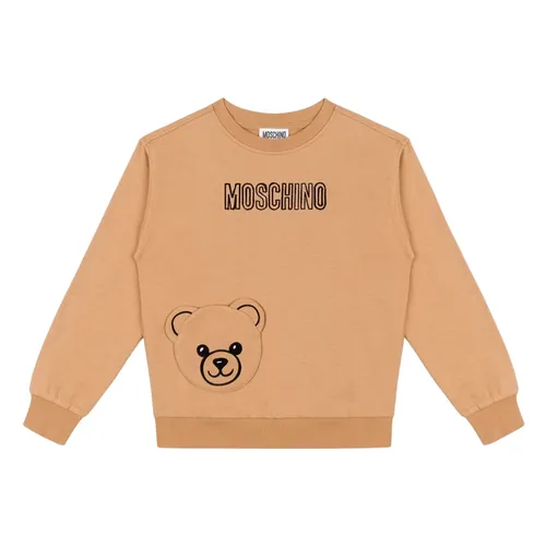 Brown Bear Logo Sweatshirt - Moschino - Modalova