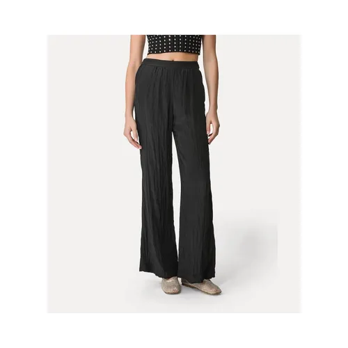 Black Satin Flared Pants - Forte Forte - Modalova