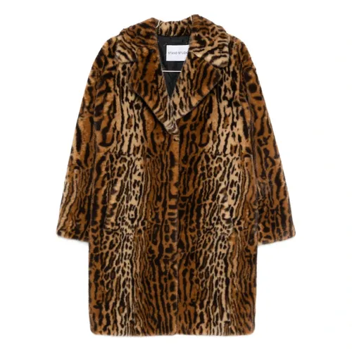 Coats > Single-Breasted Coats - - Stand Studio - Modalova