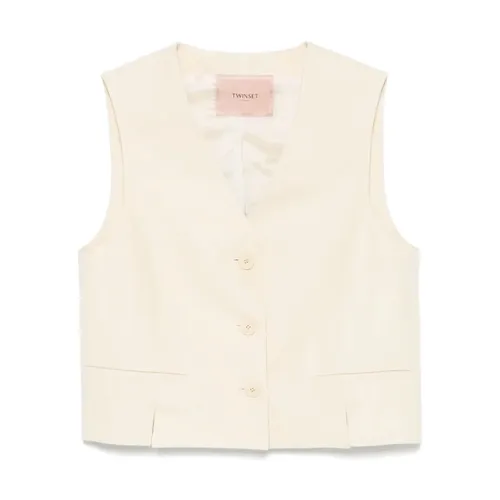 Twinset - Jackets > Vests - Beige - Twinset - Modalova