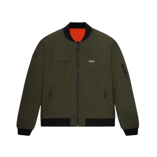Reversible Bomber Jacket Green Orange - Dolly Noire - Modalova