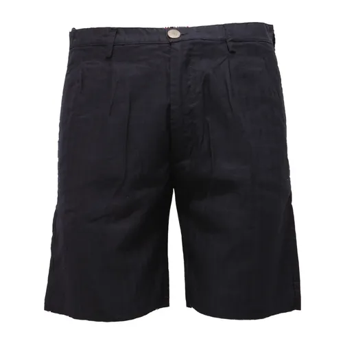 Linen/Cotton Bermuda Shorts - Officina36 - Modalova