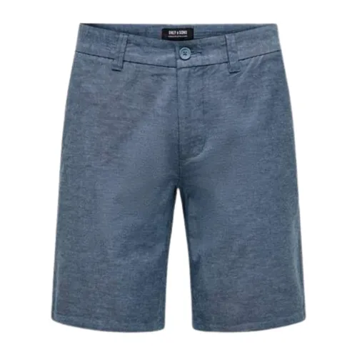 Cotton Linen Bermuda Shorts - Only & Sons - Modalova