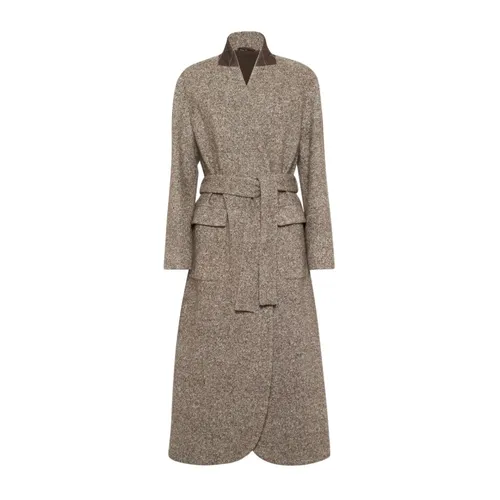 Coats > Belted Coats - - Brunello Cucinelli - Modalova