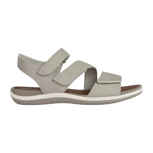 Beige Flache Sandalen für Frauen - Geox - Modalova