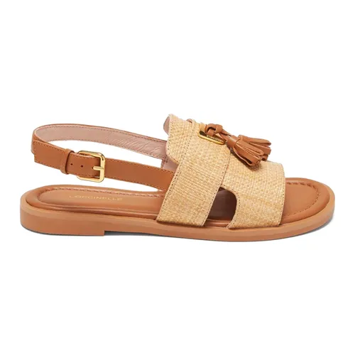 Beige Straw Effect Sandals - Coccinelle - Modalova