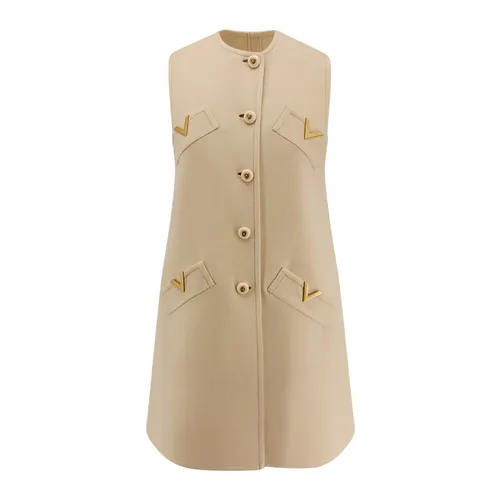 Wool Cashmere Button Dress - Valentino - Modalova