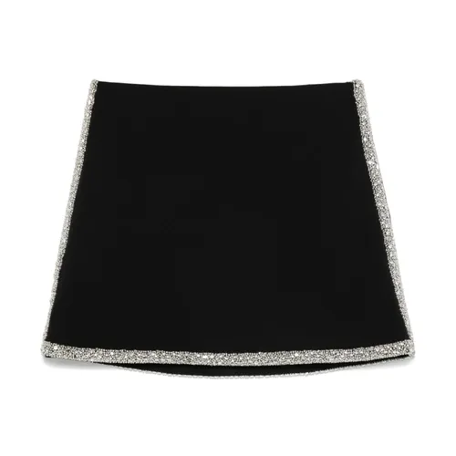 Black Crystal Embellished Skirt - Alice + Olivia - Modalova