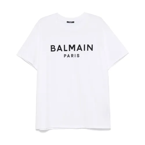 White Crew Neck T-shirts and Polos - Balmain - Modalova