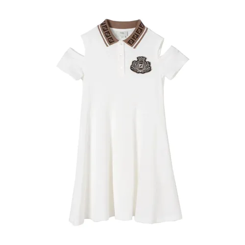 Stylish Girl's Cotton Dress - Fendi - Modalova