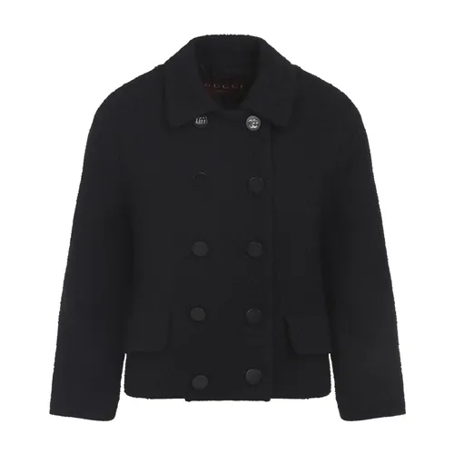 Black Wool Boucle Jacket - Gucci - Modalova