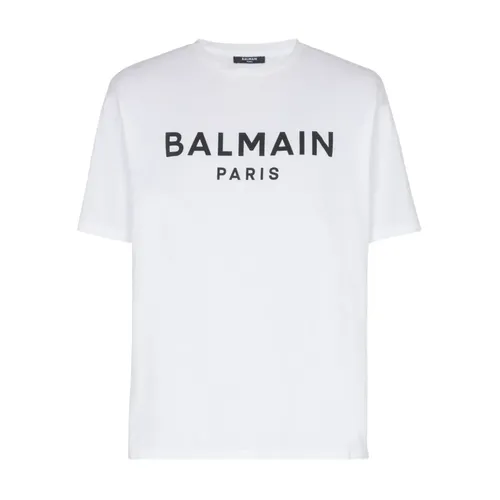 White Crew Neck T-shirts and Polos - Balmain - Modalova
