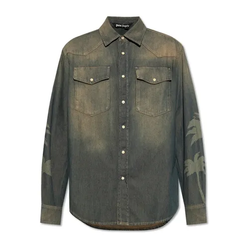 Shirts > Denim Shirts - - Palm Angels - Modalova