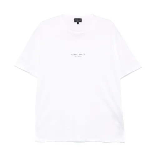 White Crew Neck T-shirts and Polos - Giorgio Armani - Modalova