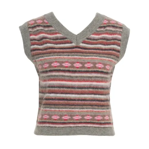 Knitwear > V-neck Knitwear - - Solotre - Modalova