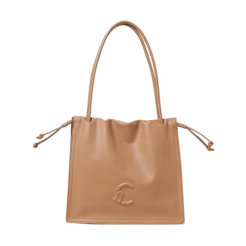 Leather Tote Bag with Drawstring Closure - Coccinelle - Modalova