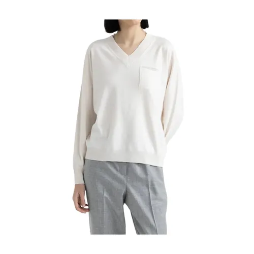 Knitwear > V-neck Knitwear - - Peserico - Modalova