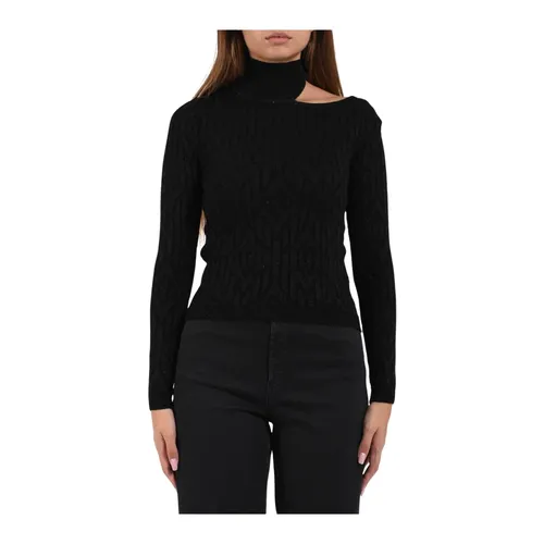 Feinstrick-Rollkragenpullover mit Zopfmuster - Akep - Modalova