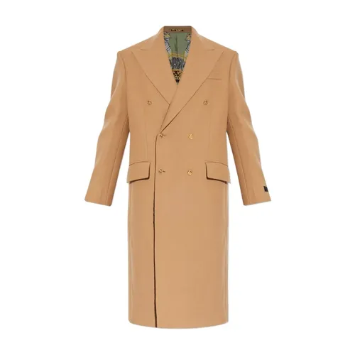 Wool-Blend Double-Breasted Coat - Versace - Modalova