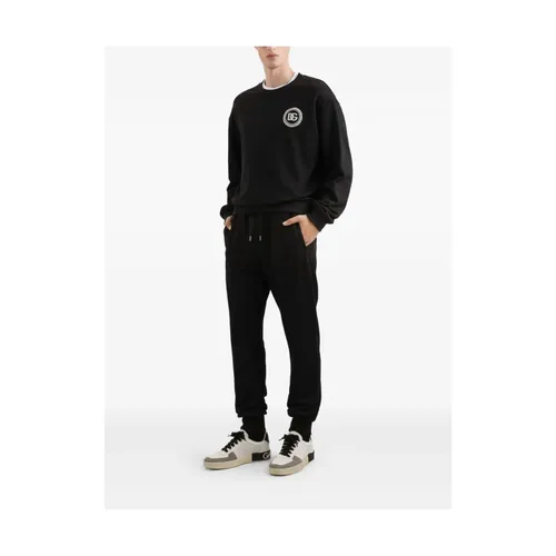 Logo Patch Crew Neck Sweatshirt - Dolce & Gabbana - Modalova