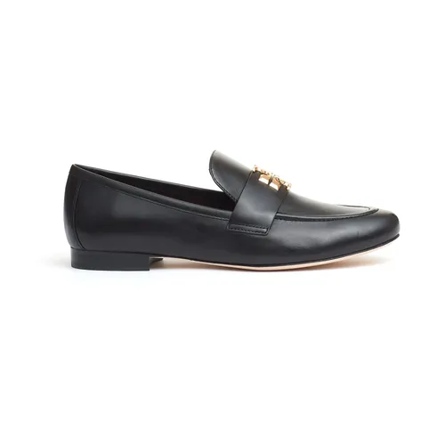 Black Leather Logo Loafer - Tory Burch - Modalova