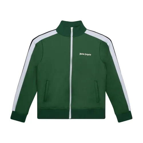 Green and White Cotton Jacket - Palm Angels - Modalova