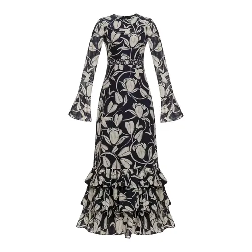 Maxi Leinenkleid Citrus Flora - Agua by Agua Bendita - Modalova