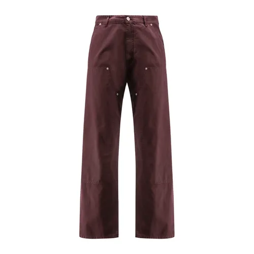 Cotton Trousers Bordeaux with Pockets - MM6 Maison Margiela - Modalova
