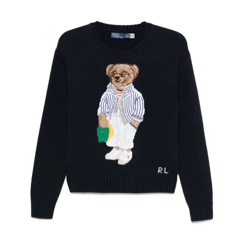 Mitternachtsblaues Besticktes Logo Pullover - Polo Ralph Lauren - Modalova