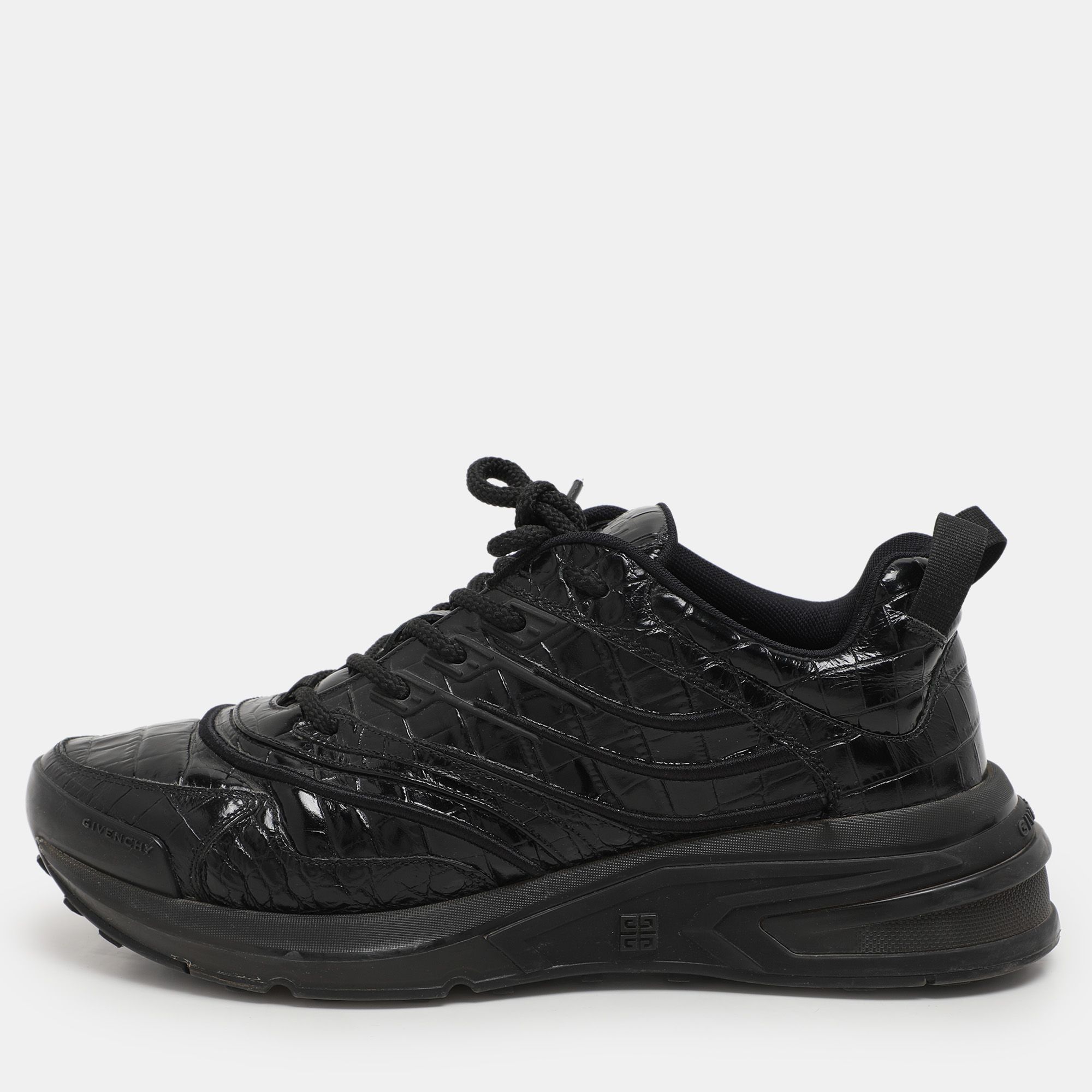 Croc Embossed Leather GIV 1 Low Top Sneakers Size 41 - Givenchy - Modalova