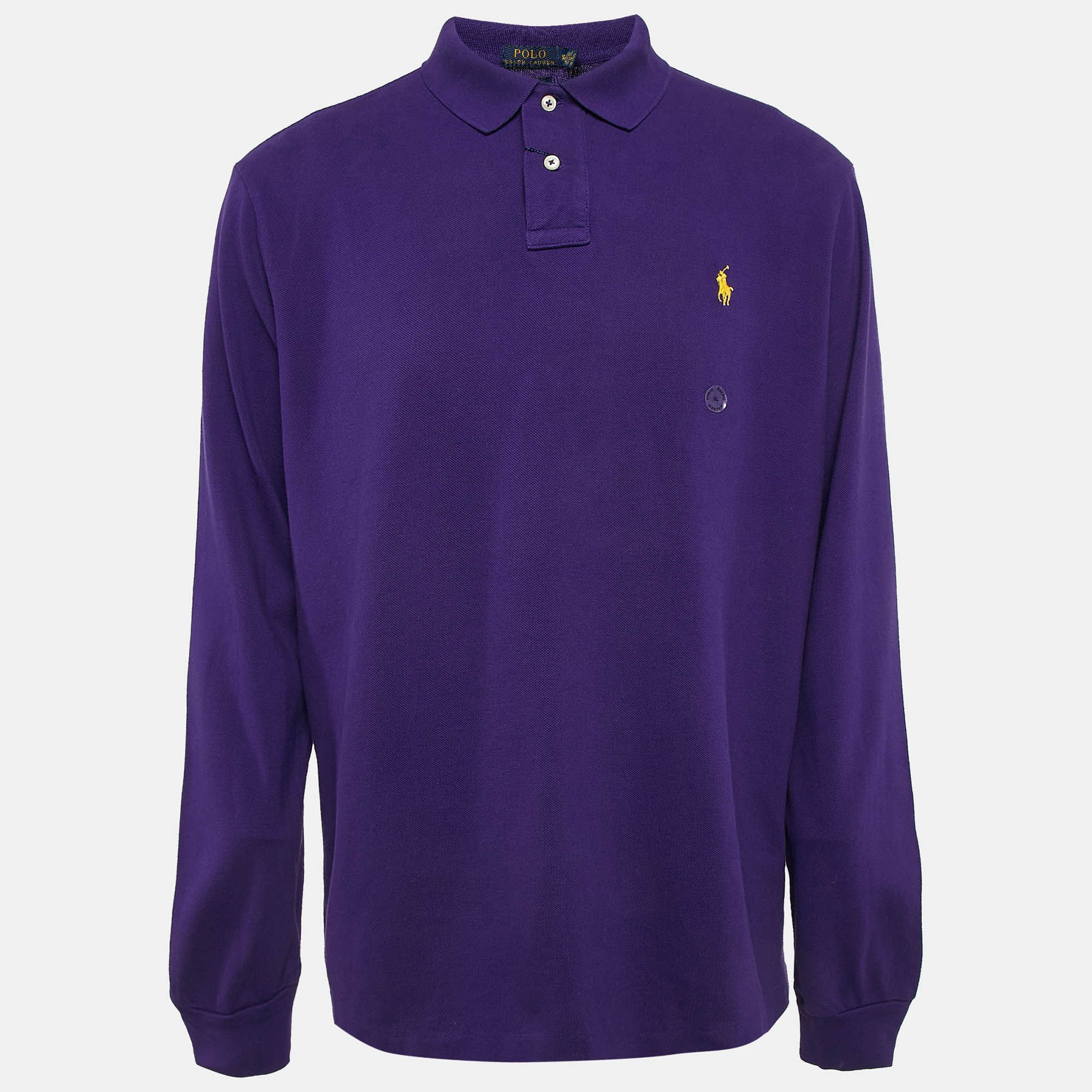 Chalet Cotton Long Sleeve Polo T-Shirt XL - Polo Ralph Lauren - Modalova
