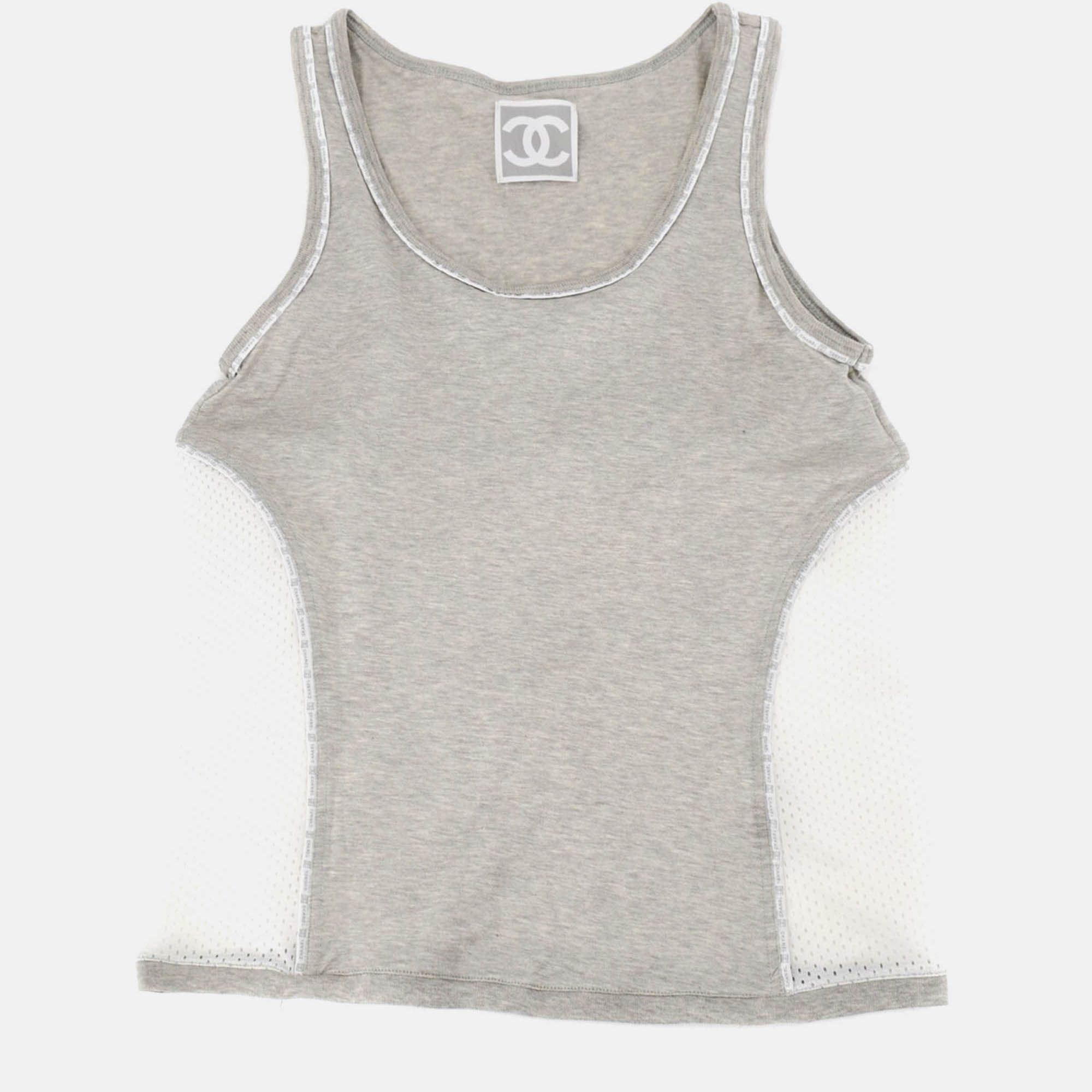 Sport Line Sleeveless Top Gray M - Chanel - Modalova