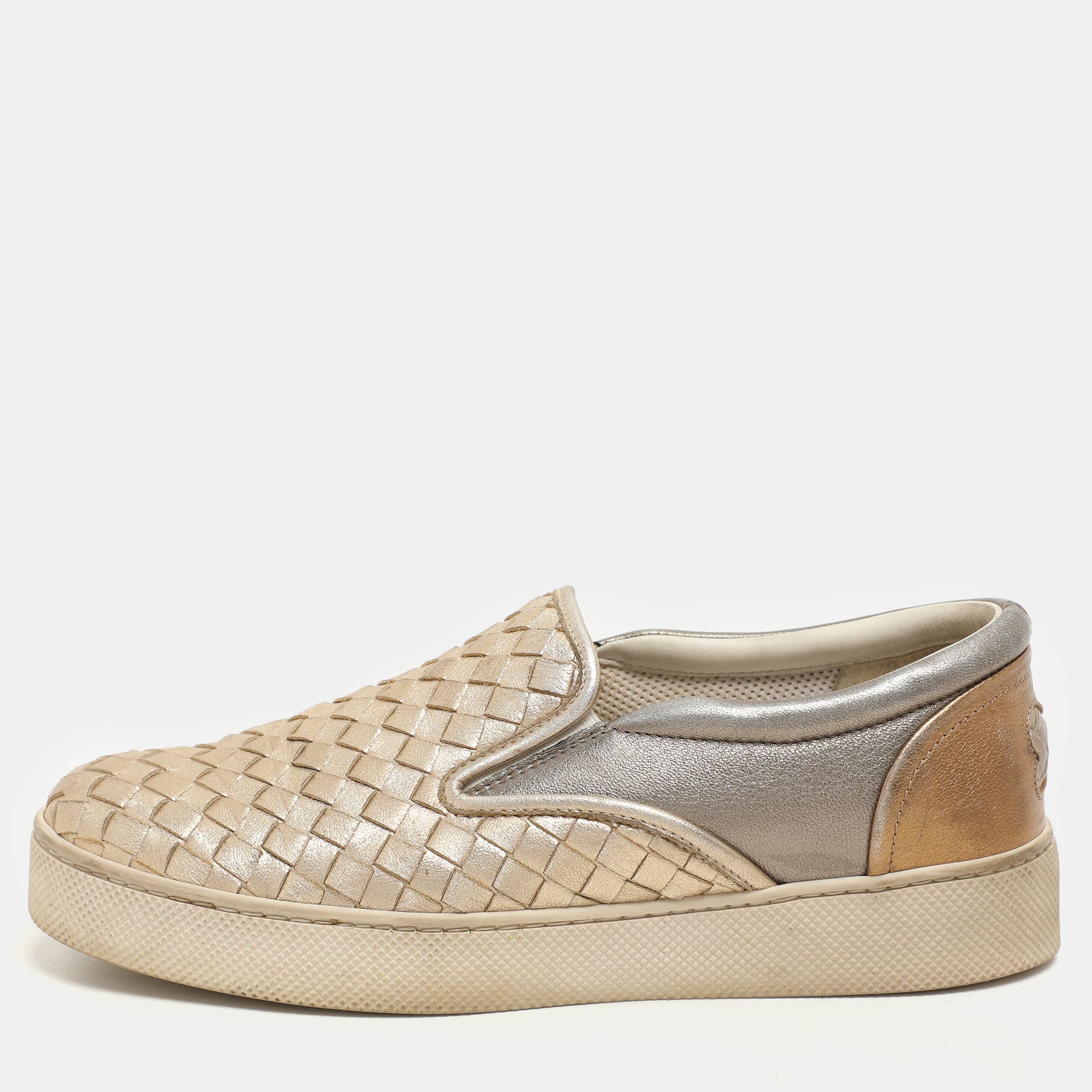 Intrecciato Suede Dodger Slip On Sneakers 36 - Bottega Veneta - Modalova