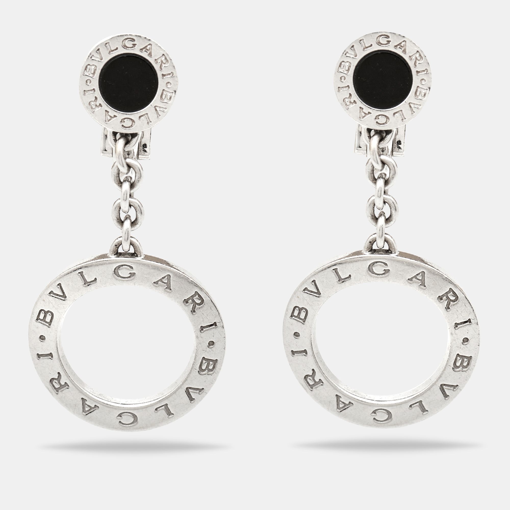 Onyx 18k Gold Dangle Earrings - Bvlgari - Modalova