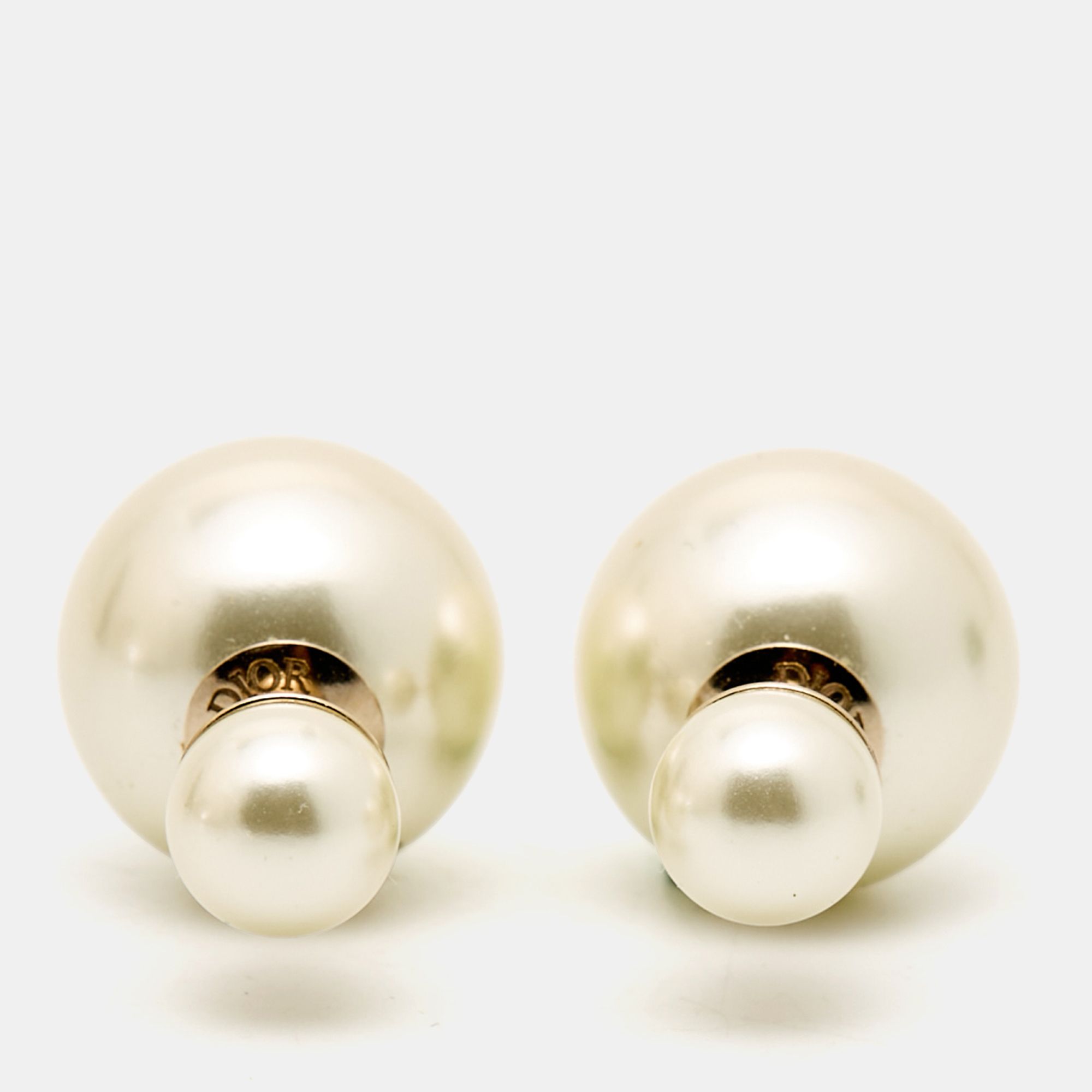 Tribales Faux Pearl Tone Earrings - Dior - Modalova