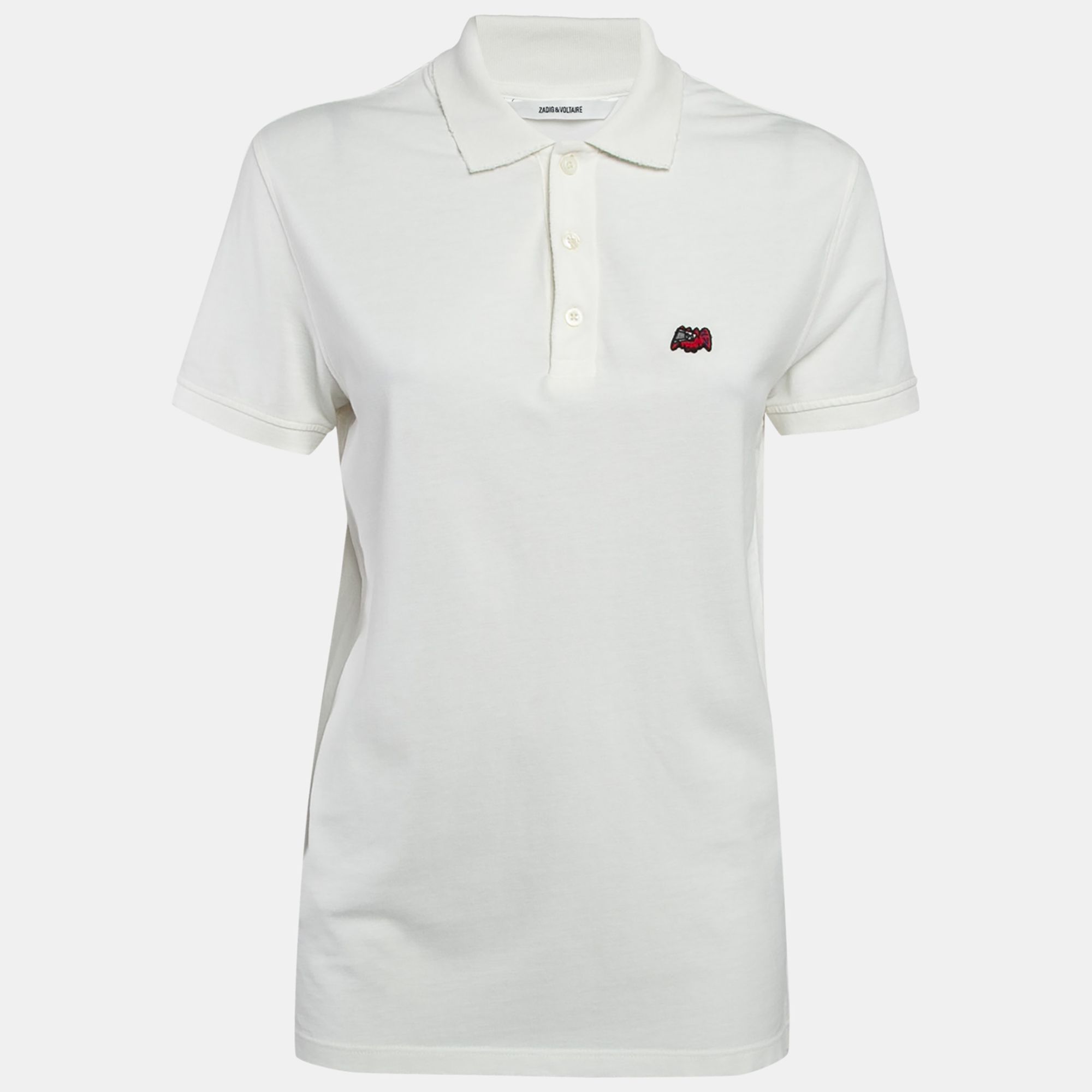 Cotton Badge Detail Polo T-Shirt XS - Zadig & Voltaire - Modalova