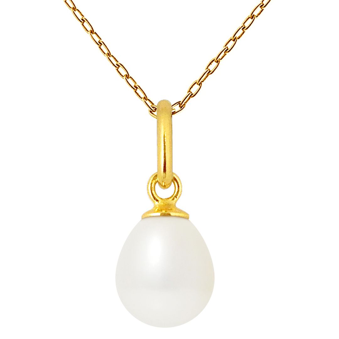 White/Gold Pearl Necklace - Mitzuko - Modalova