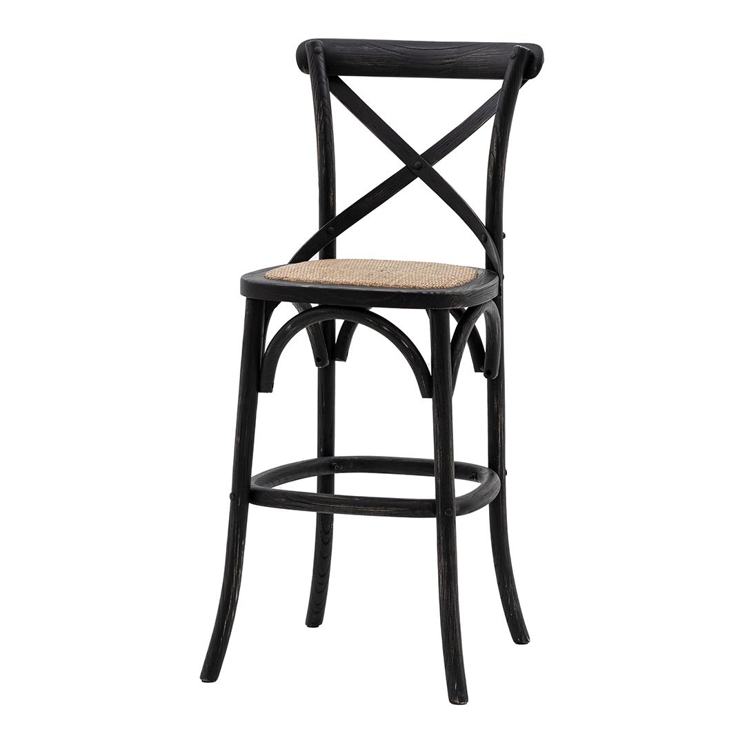 Agoura Stool Black/Rattan Set of 2 - Gallery Living - Modalova