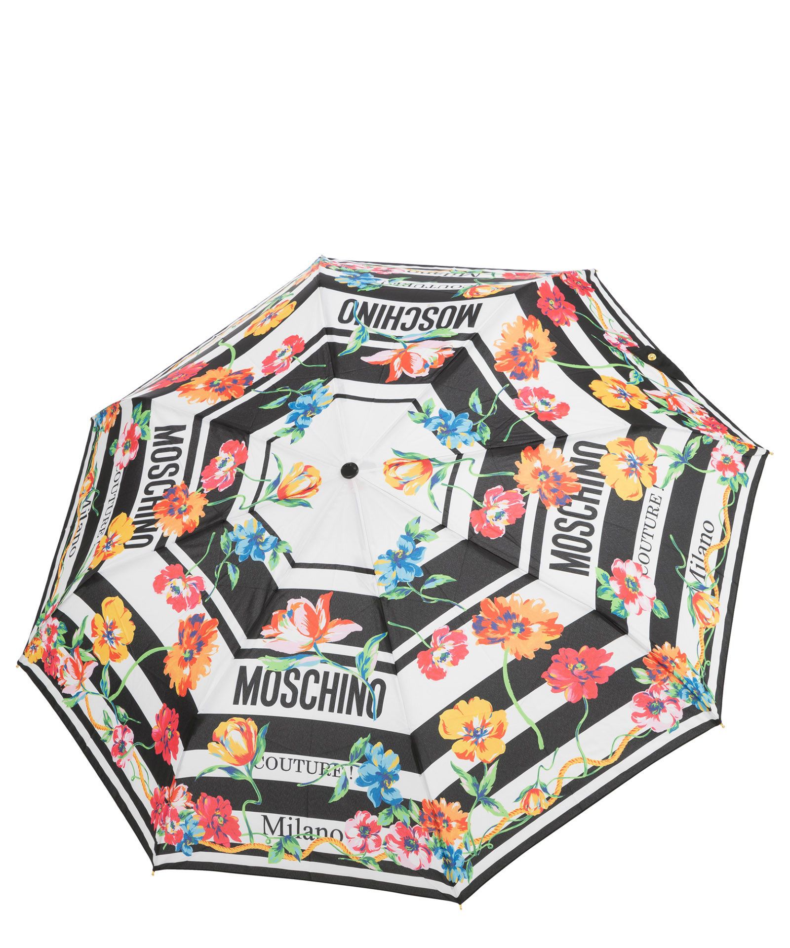 Ombrello openclose couture logo flowers - Moschino - Modalova