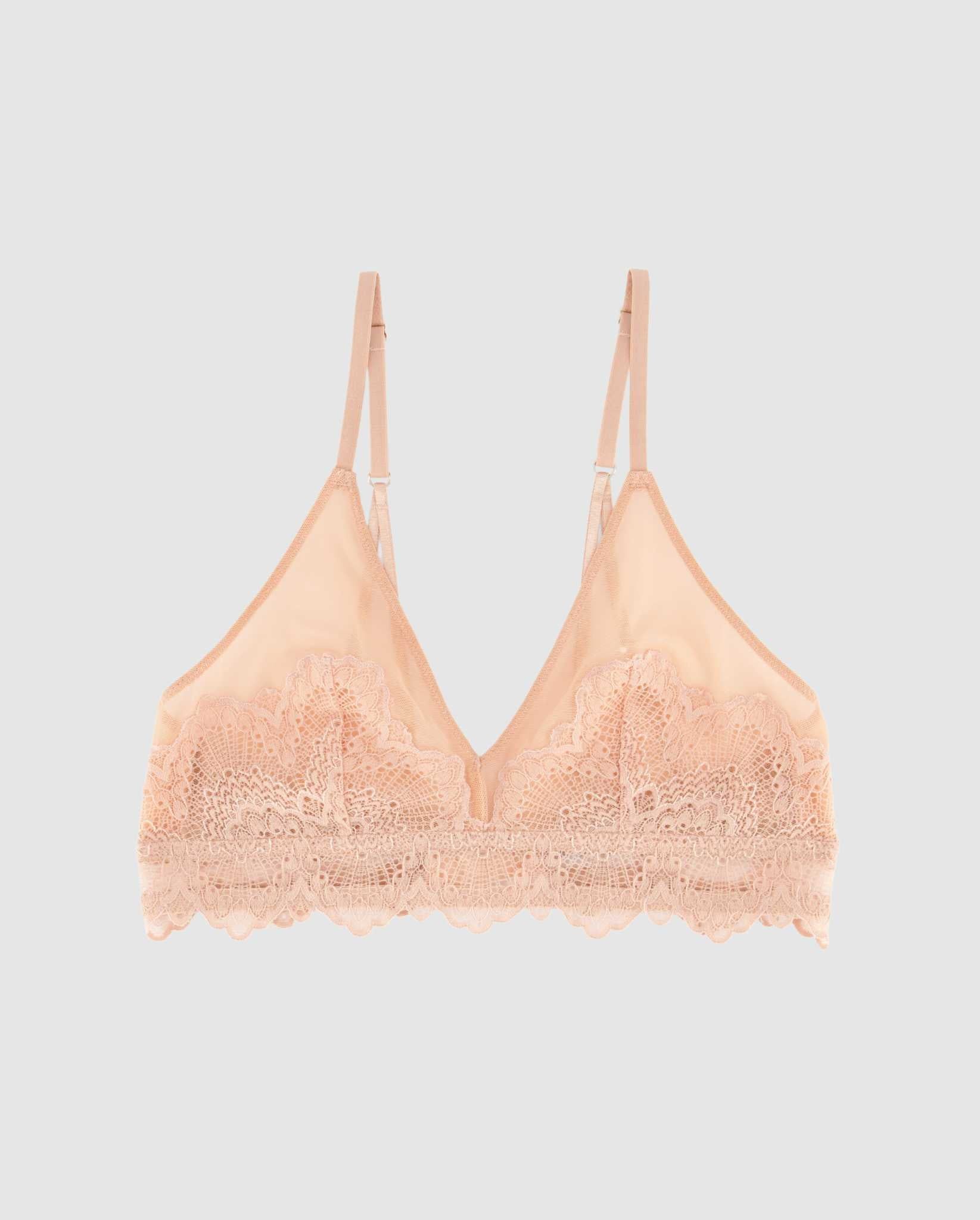 Lace Mesh Triangle Bralette - Understatement - Modalova