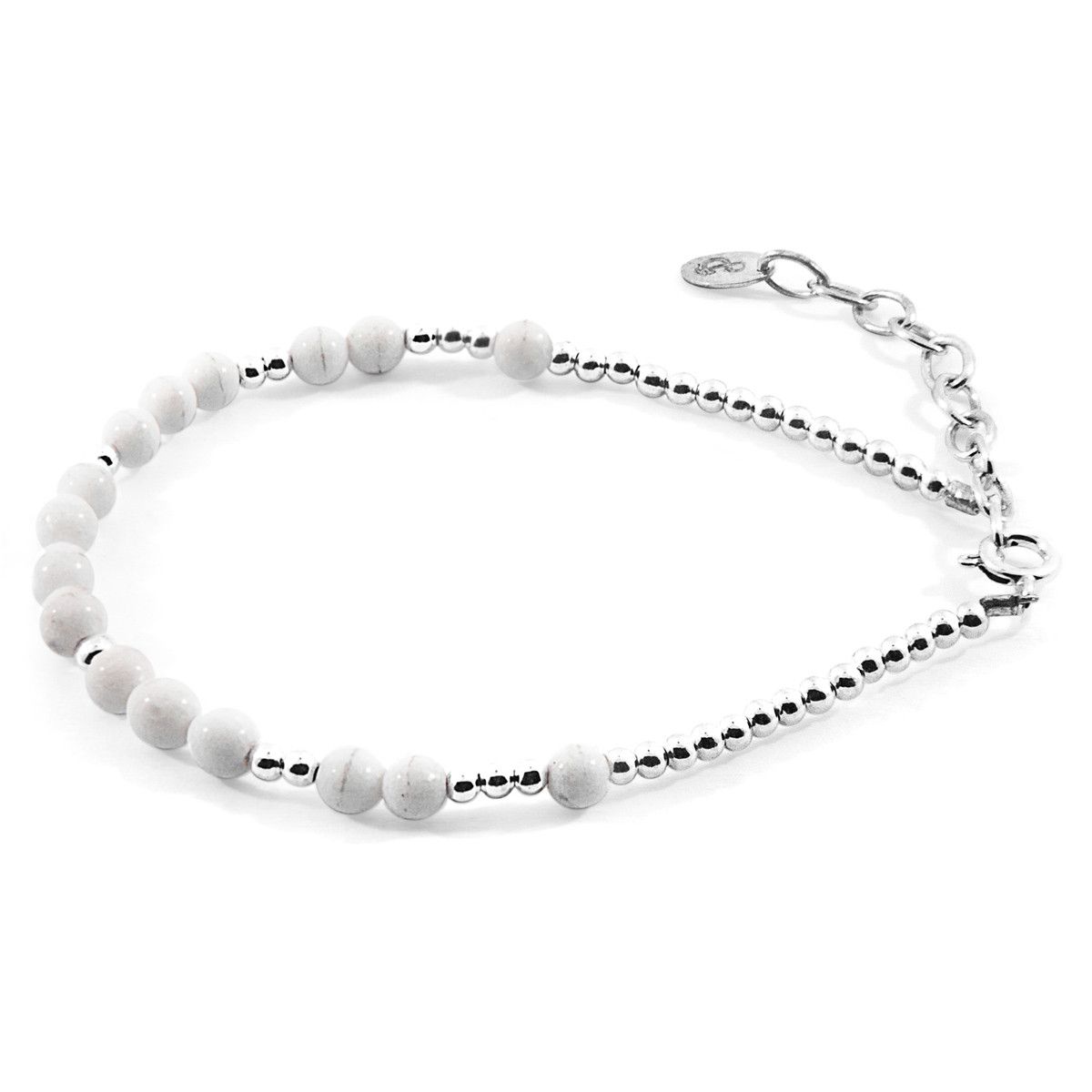 Agate Sienna Silver and Stone Bracelet - ANCHOR & CREW - Modalova