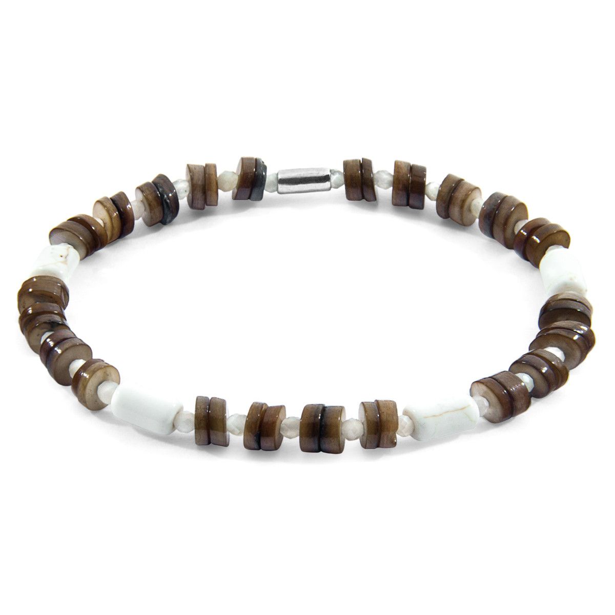 Maisie Silver and Freshwater Shell SKINNY Bracelet - ANCHOR & CREW - Modalova