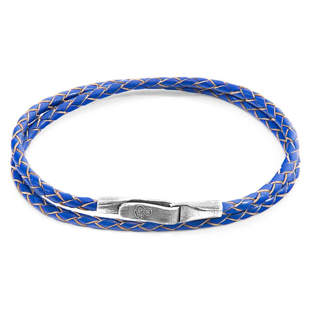 Royal Liverpool Silver and Braided Leather Bracelet - ANCHOR & CREW - Modalova