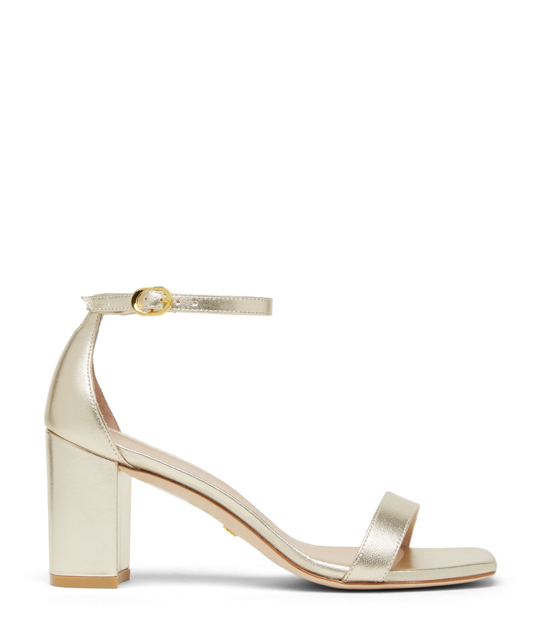 NUDISTCURVE 75 BLOCK SANDAL, Last chance, , LIQUID METALLIC - Stuart Weitzman - Modalova