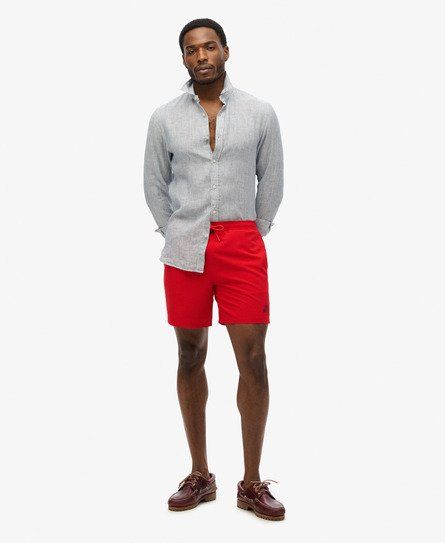 Men's Essential 17-inch Swim Shorts Red / Rouge Red - Size: L - Superdry - Modalova
