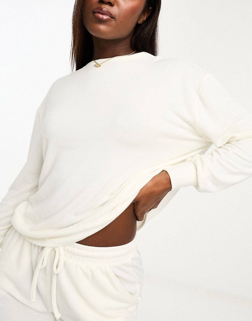 Cotton On - Felpa del pigiama a maniche lunghe super morbida color crema - Cotton:On - Modalova